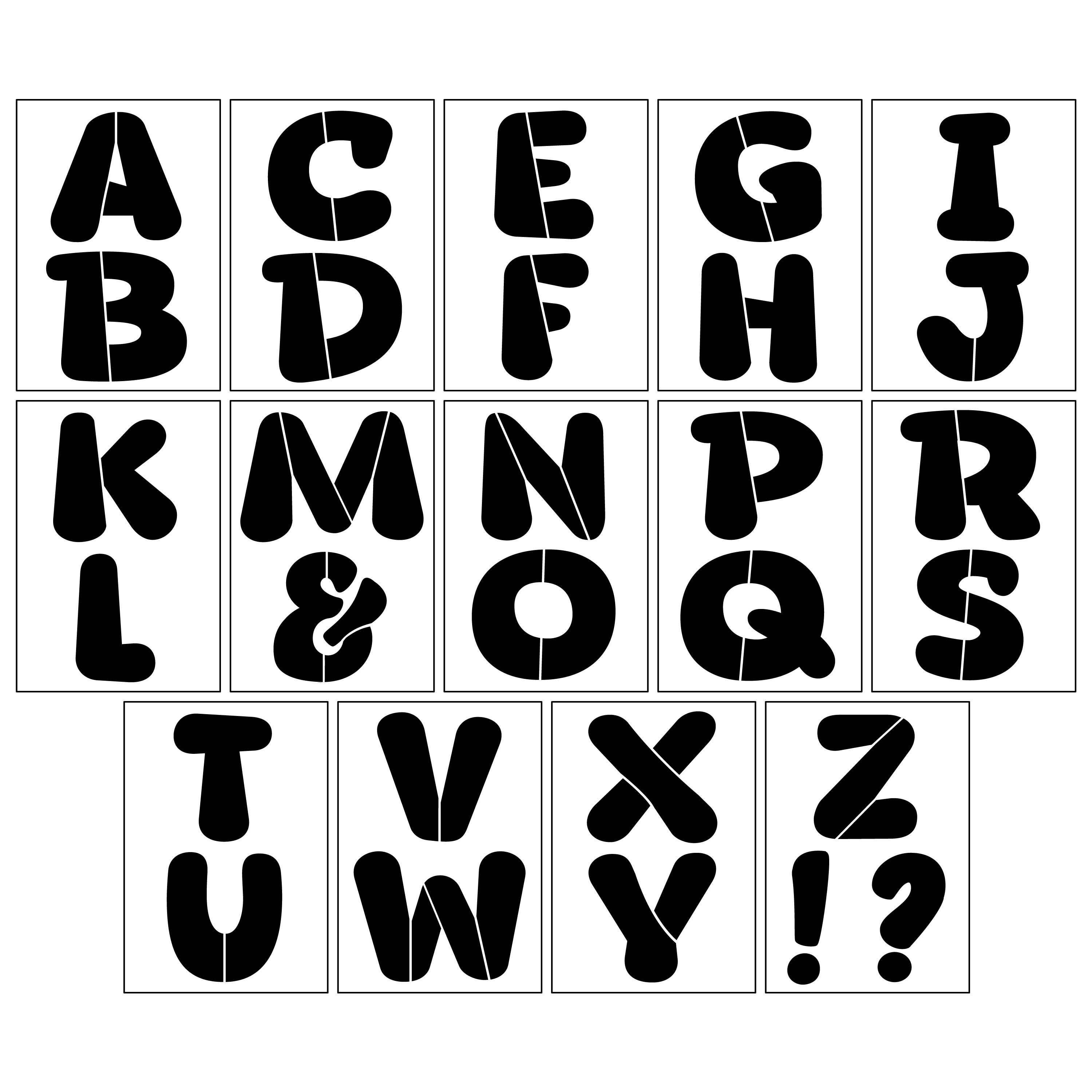 4.5 Retro Serif Alphabet Stencils by Craft Smart®